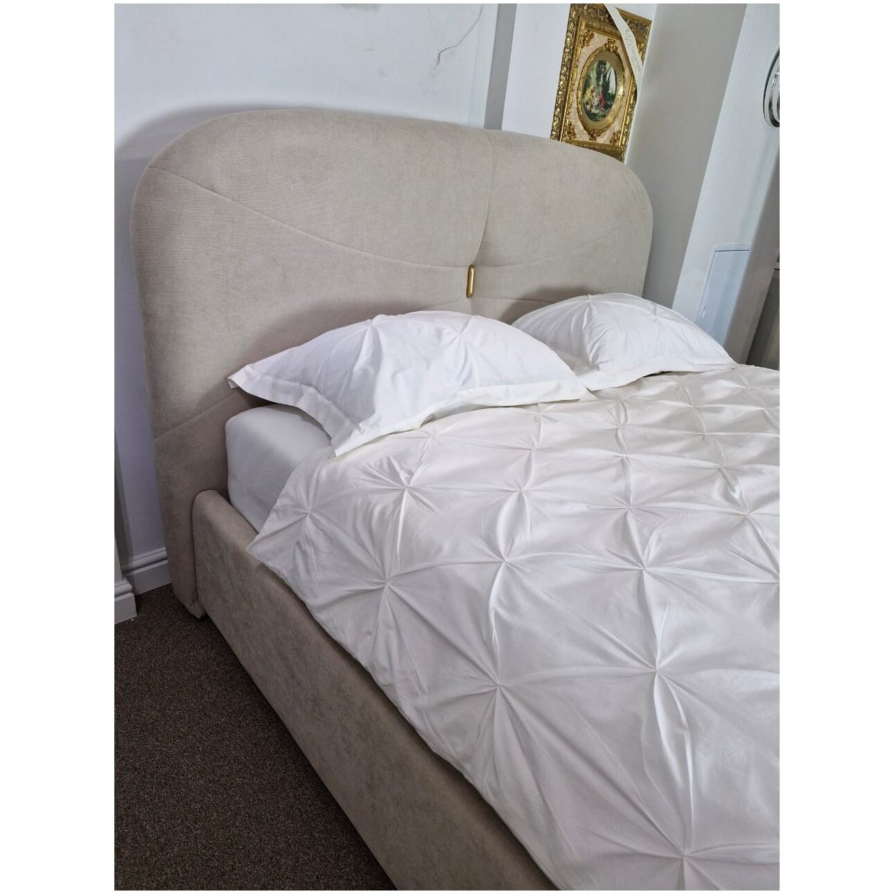 Кровать двуспальная кремовая 160х200 "Лондон" - изображение 4