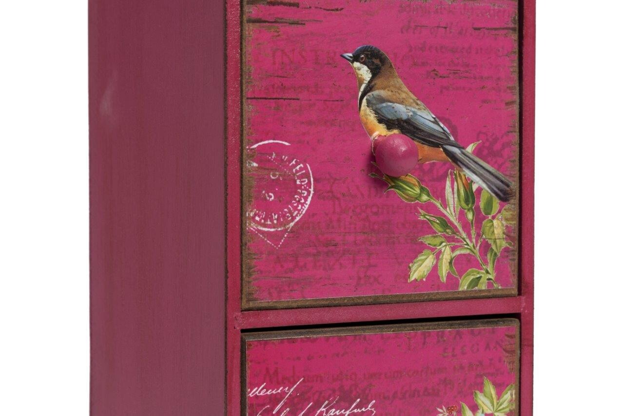 Комод с рисунком настольный для украшений розовый Francesco - изображение 3