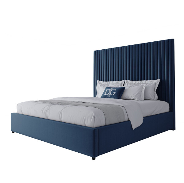 Кровать двуспальная 180х200 аквамарин Mora с подъемным механизмом - изображение 1