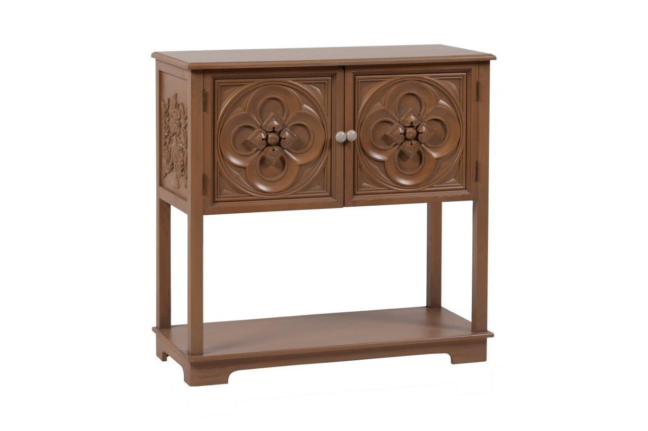 Буфет низкий деревянный с полкой и резьбой Kristoff - изображение 4