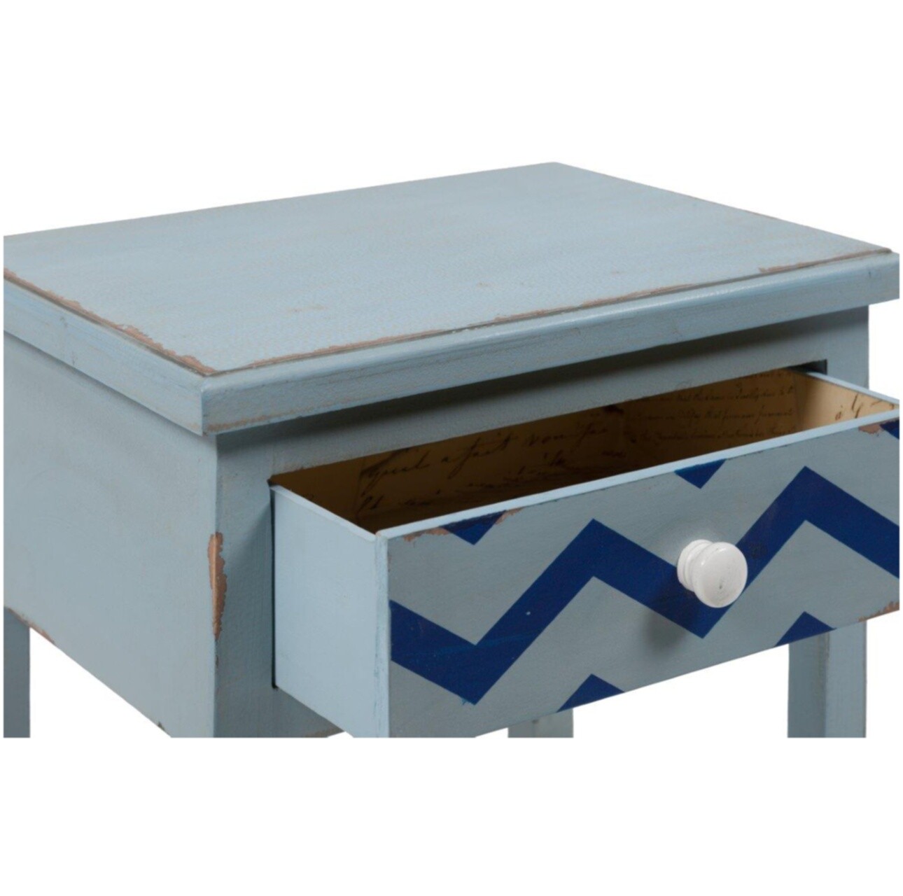 Тумбочка прикроватная голубая Cedric - изображение 3