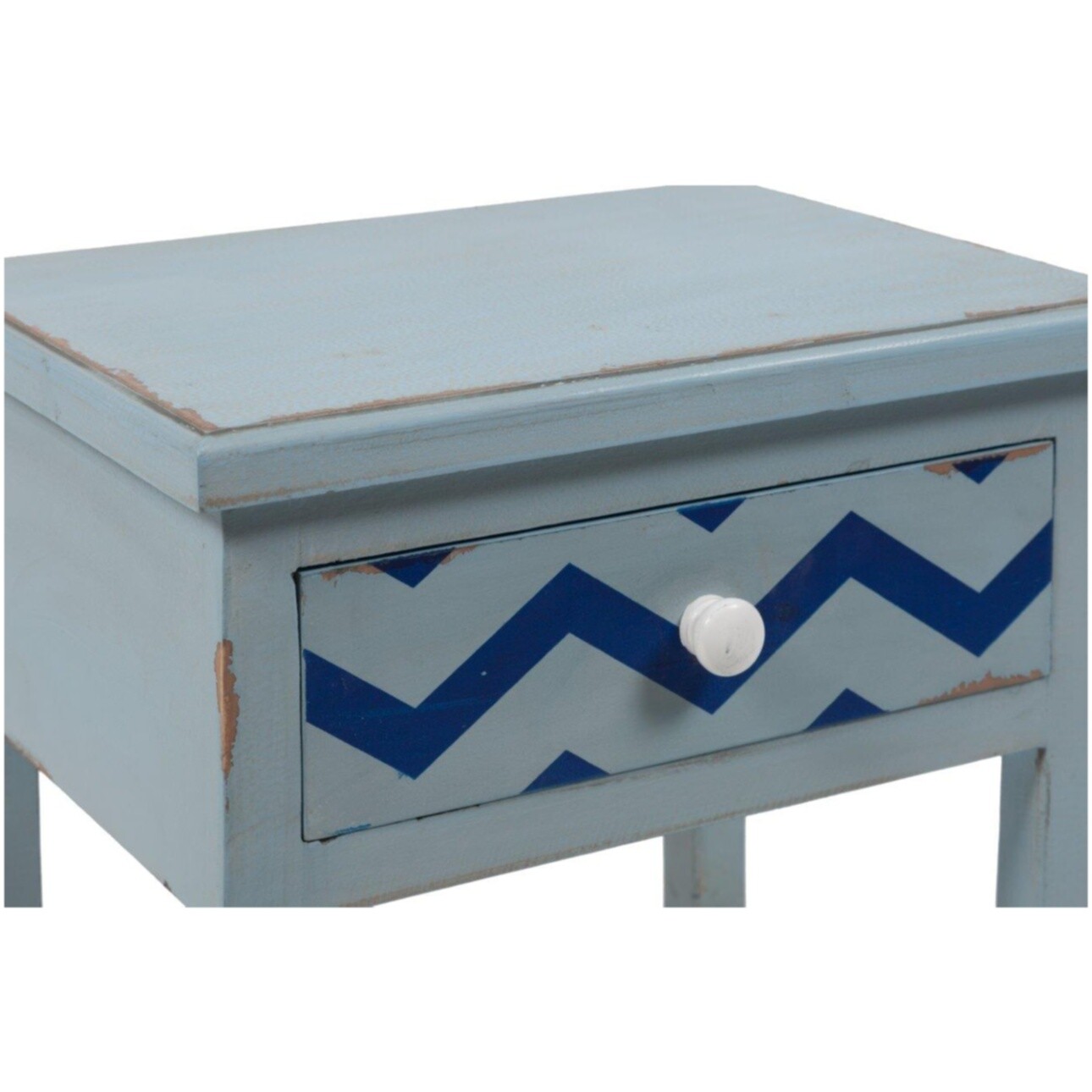 Тумбочка прикроватная голубая Cedric - изображение 4
