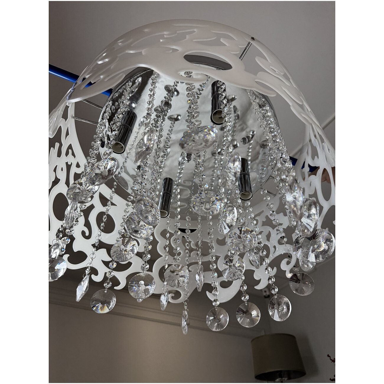 Люстра подвесная черная с хрустальными подвесками Abbie - изображение 2