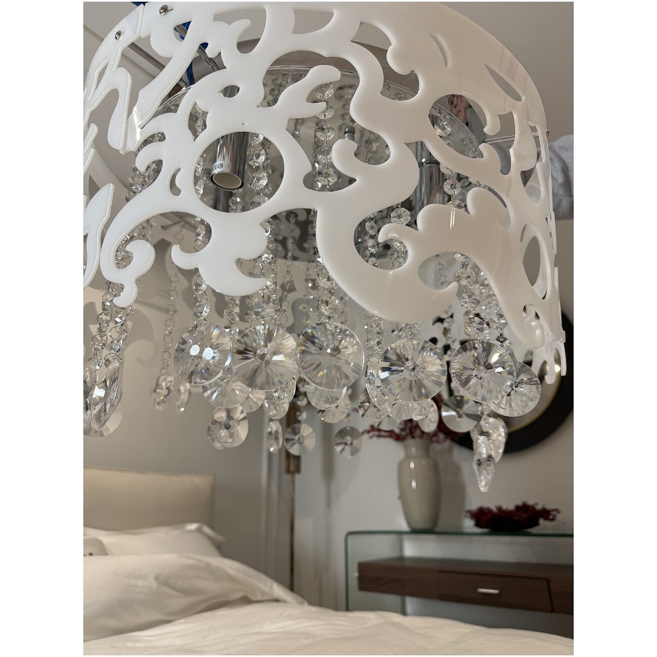 Люстра подвесная черная с хрустальными подвесками Abbie - изображение 4