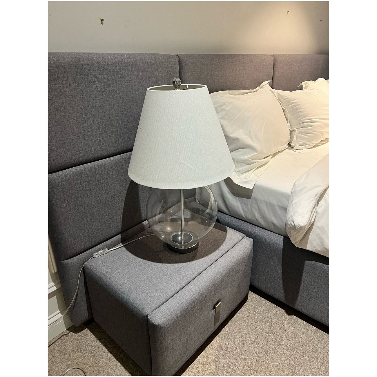 Кровать с 2 тумбочками двуспальная 160х200 см серая "Тренд" - изображение 13