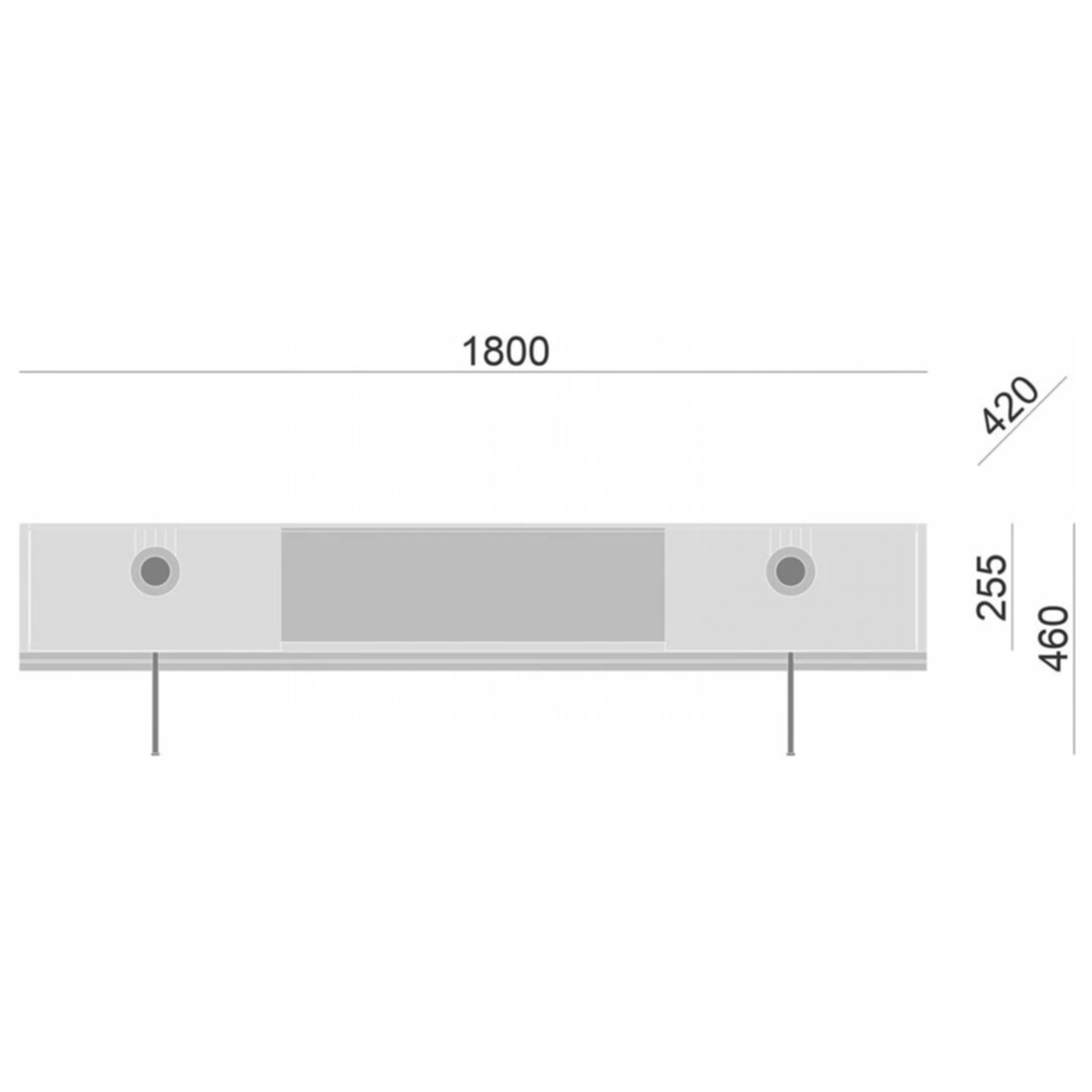 Тумба под телевизор серая-белая Lago - изображение 3