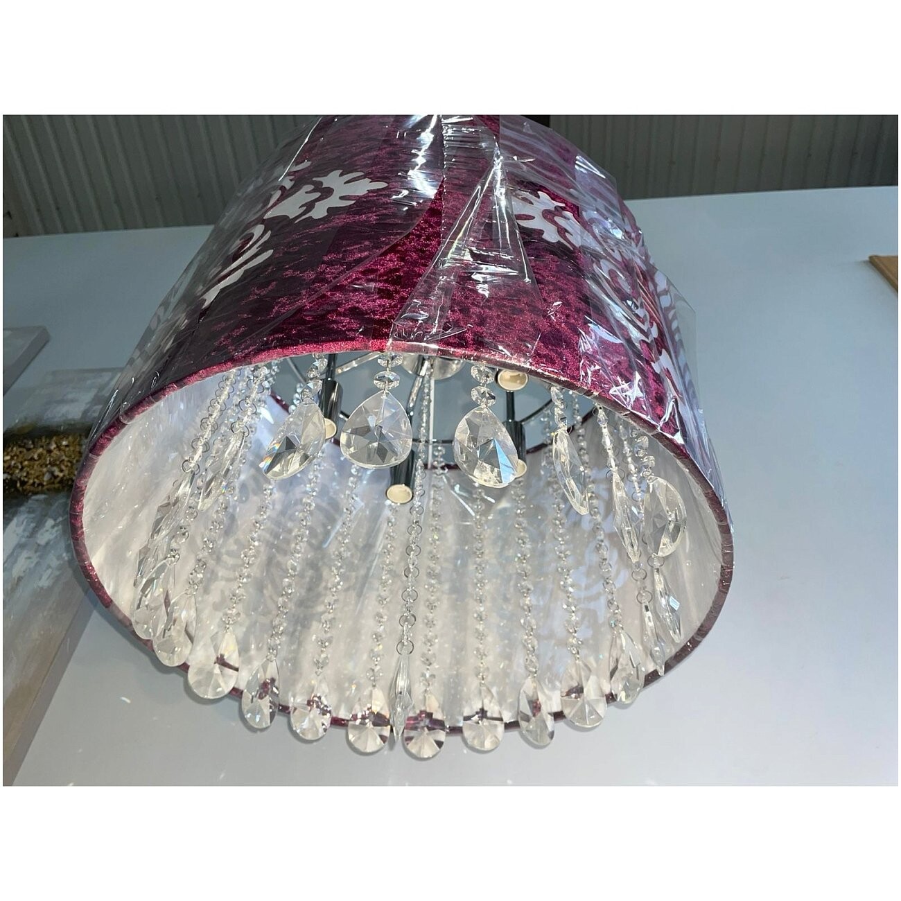 Подвесная люстра Arnamento золото, бордовая - изображение 2