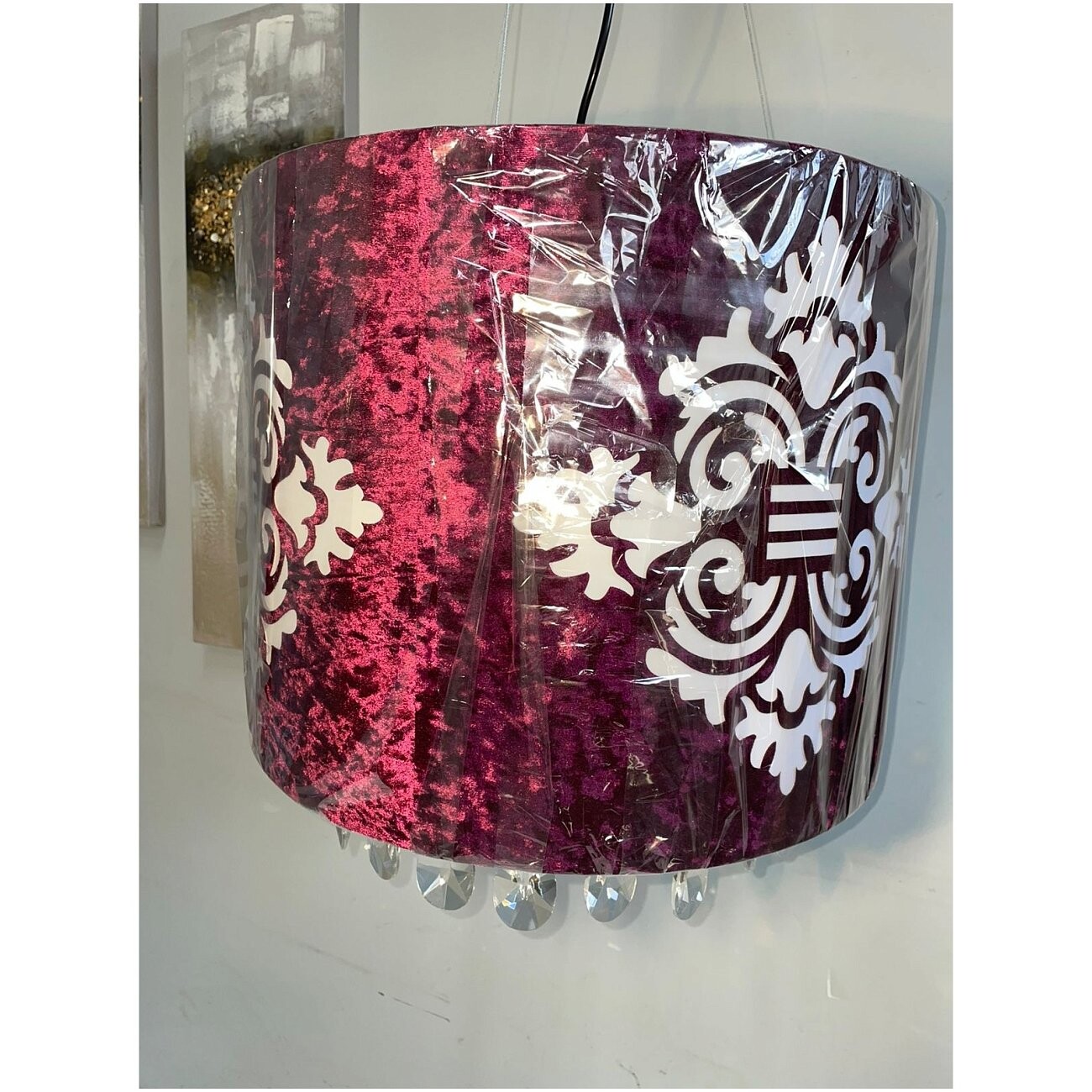 Подвесная люстра Arnamento золото, бордовая - изображение 4