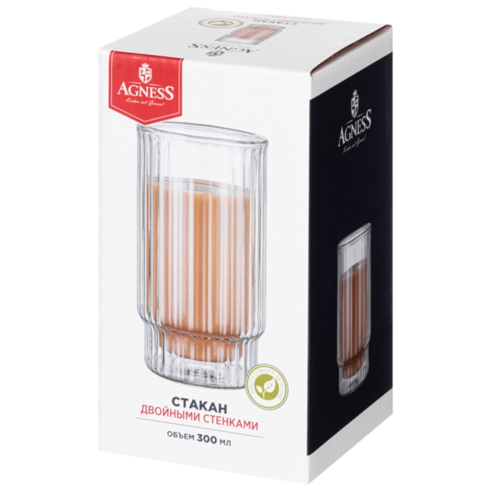 Стакан с двойными стенками 14 см 300 мл Double Wall - изображение 2