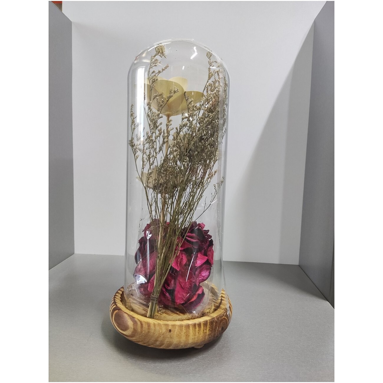 Купол стеклянный Цветы Красный - изображение 2