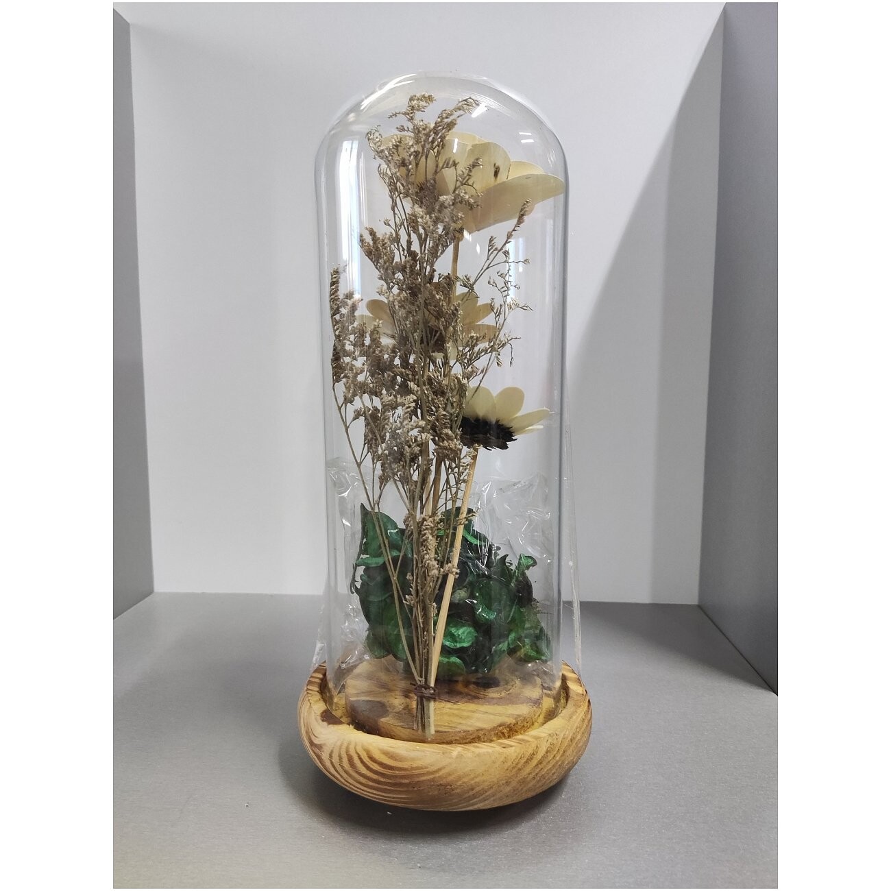 Купол стеклянный Цветы Зелёный - изображение 3