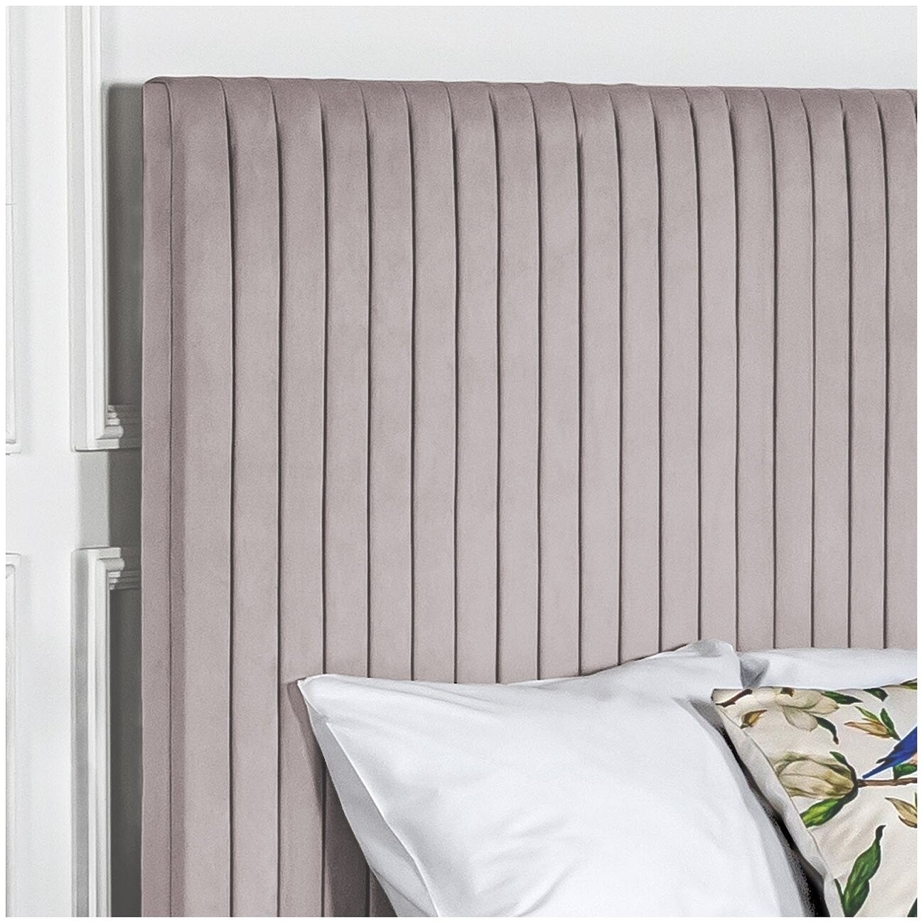 Кровать двуспальная с подъемным механизмом и ящиком для белья 180х200 дымчатая Amore - изображение 5