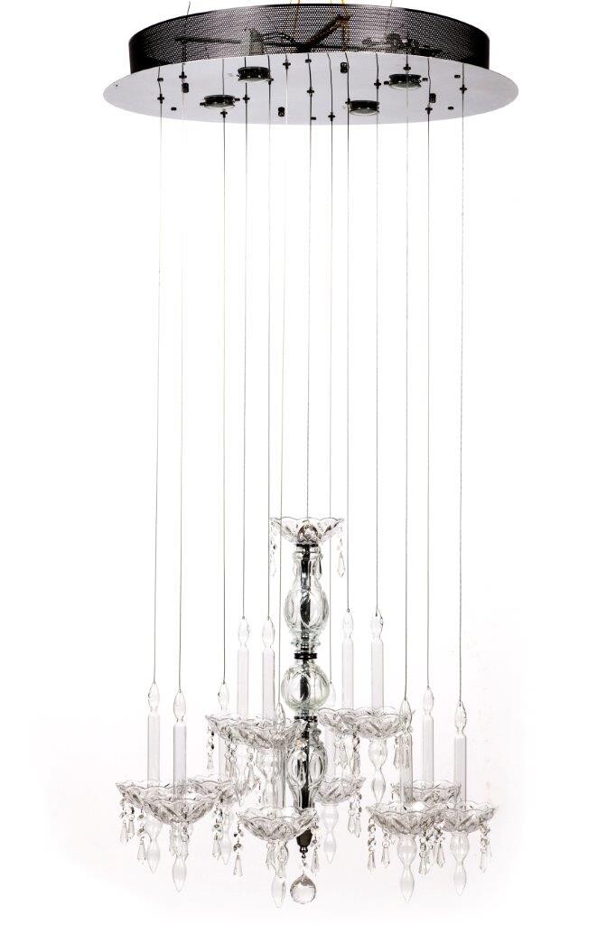 Люстра Valencia серебро, прозрачная - изображение 2
