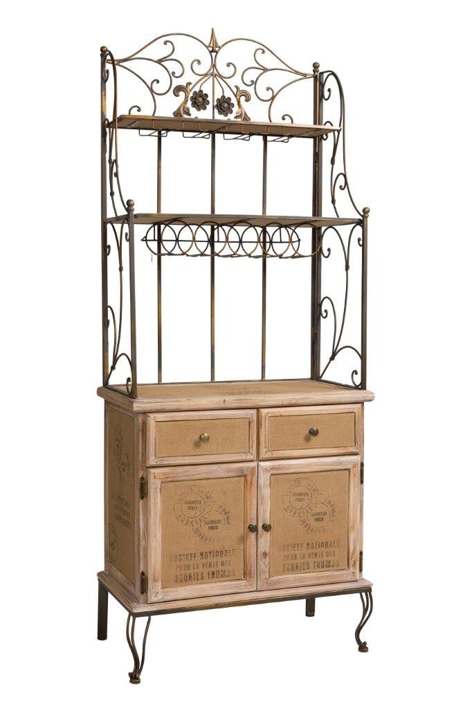 Винный шкаф с ящиками высокий бежевый Robinson - изображение 4