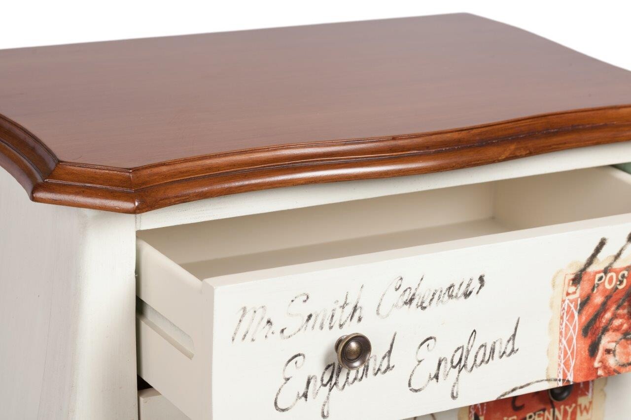 Комод белый с рисунком и 2 ящиками Brevio - изображение 2