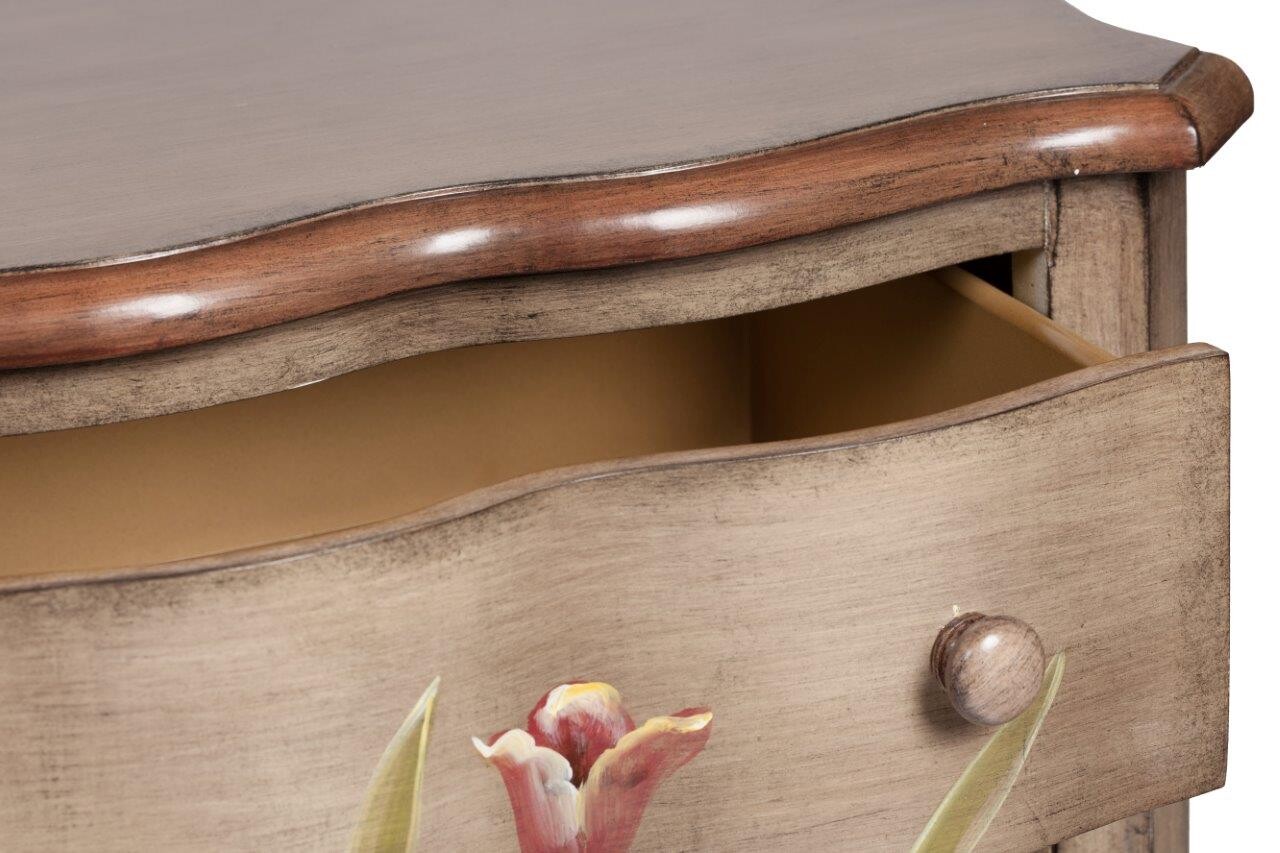 Комод с 2 ящиками и рисунком коричневый Mugat - изображение 2