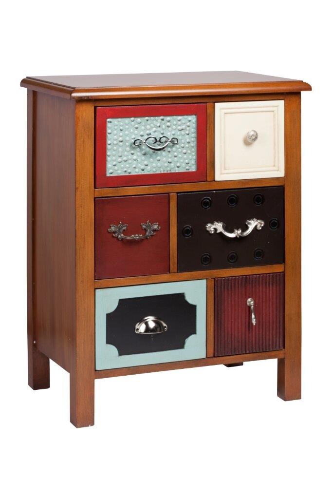 Комод с 6 ящиками разноцветный Hurtado Small - изображение 3