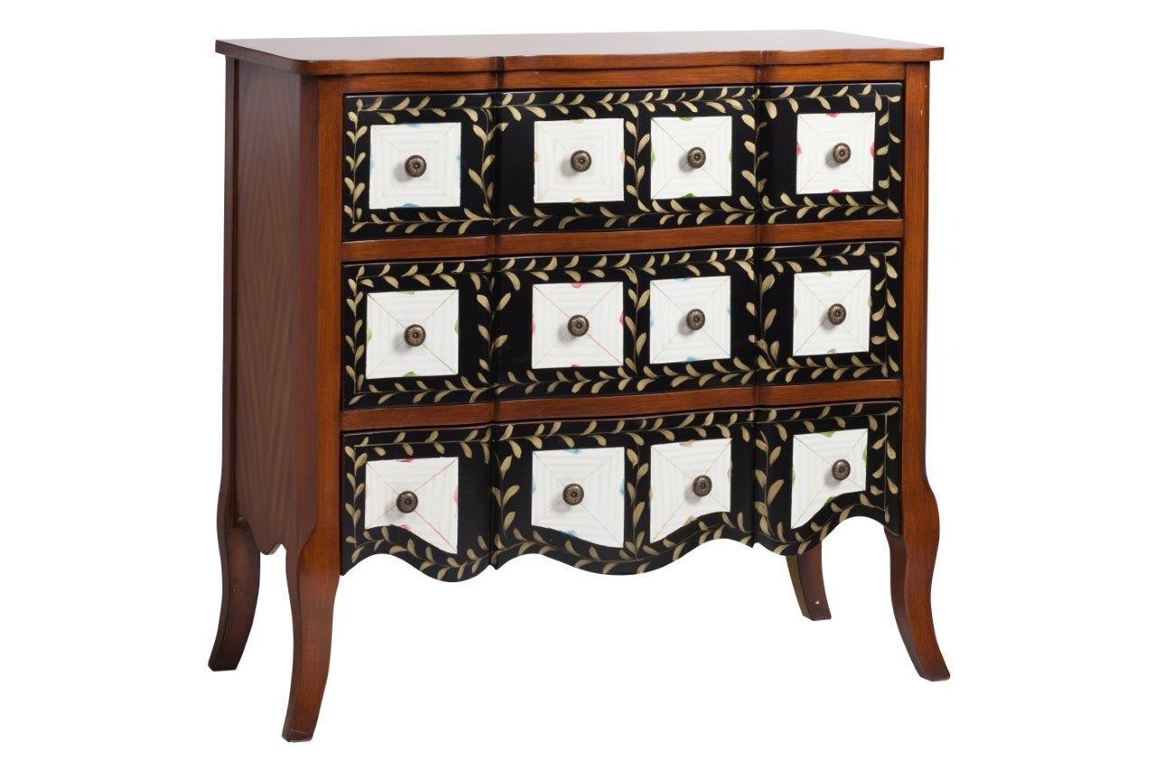 Комод деревянный с 3 ящиками и рисунком Bionte - изображение 3