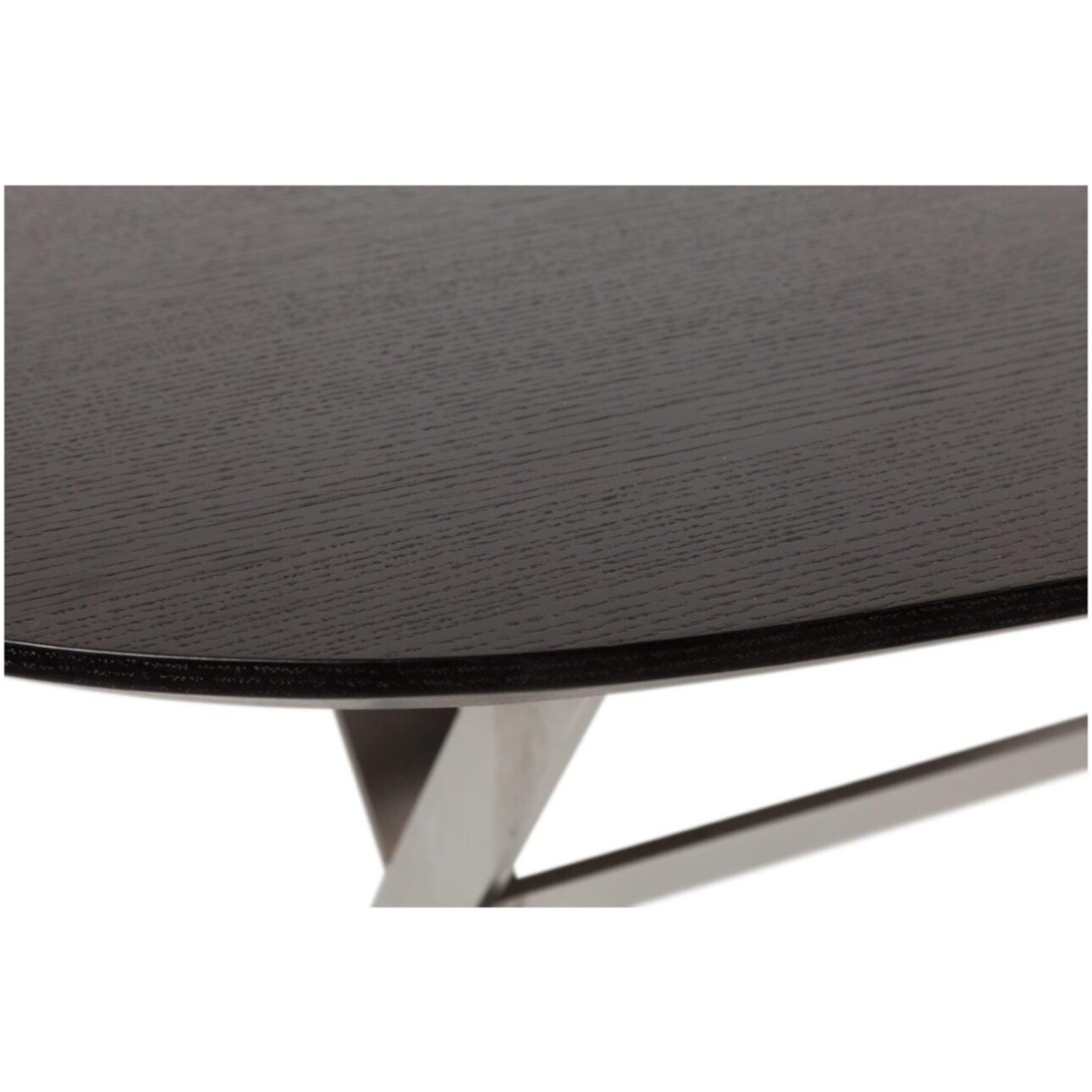 Обеденный стол овальный черный на металлических ножках 220 см Bellini Black Four - изображение 3