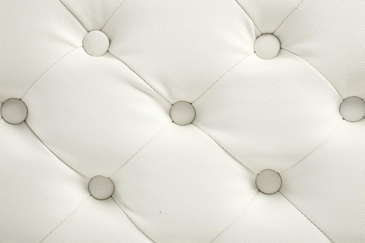 Пуфик квадратный с каретной стяжкой Tutti белый - изображение 2