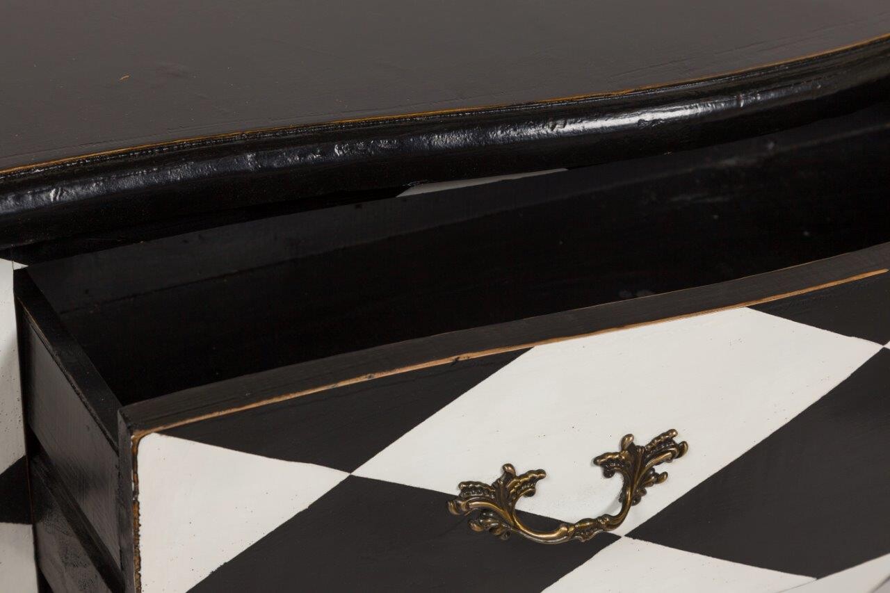 Комод с рисунком ромбами черно-белый Arlequin - изображение 2