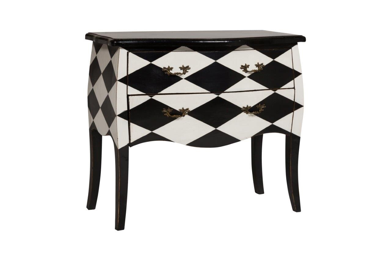 Комод с рисунком ромбами черно-белый Arlequin - изображение 3