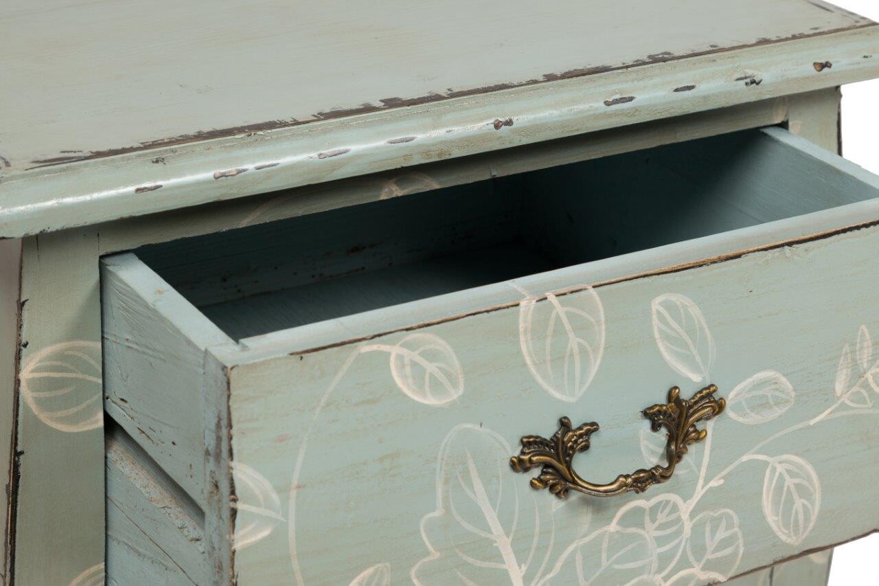 Тумбочка прикроватная с выдвижными ящиками зеленая Fiordaliso - изображение 2