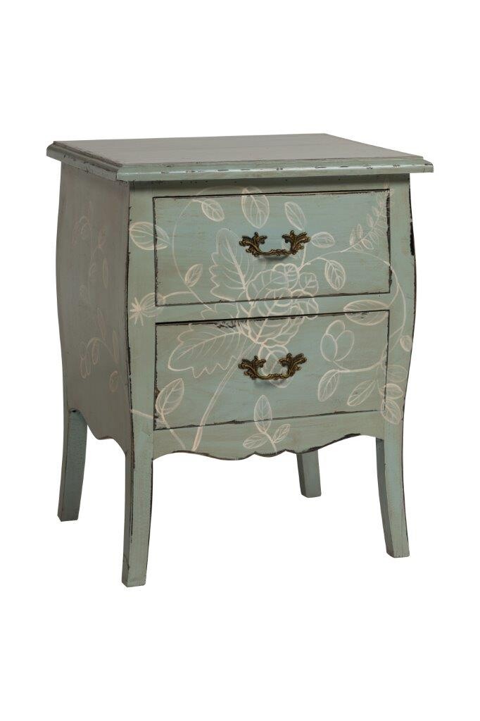 Тумбочка прикроватная с выдвижными ящиками зеленая Fiordaliso - изображение 3