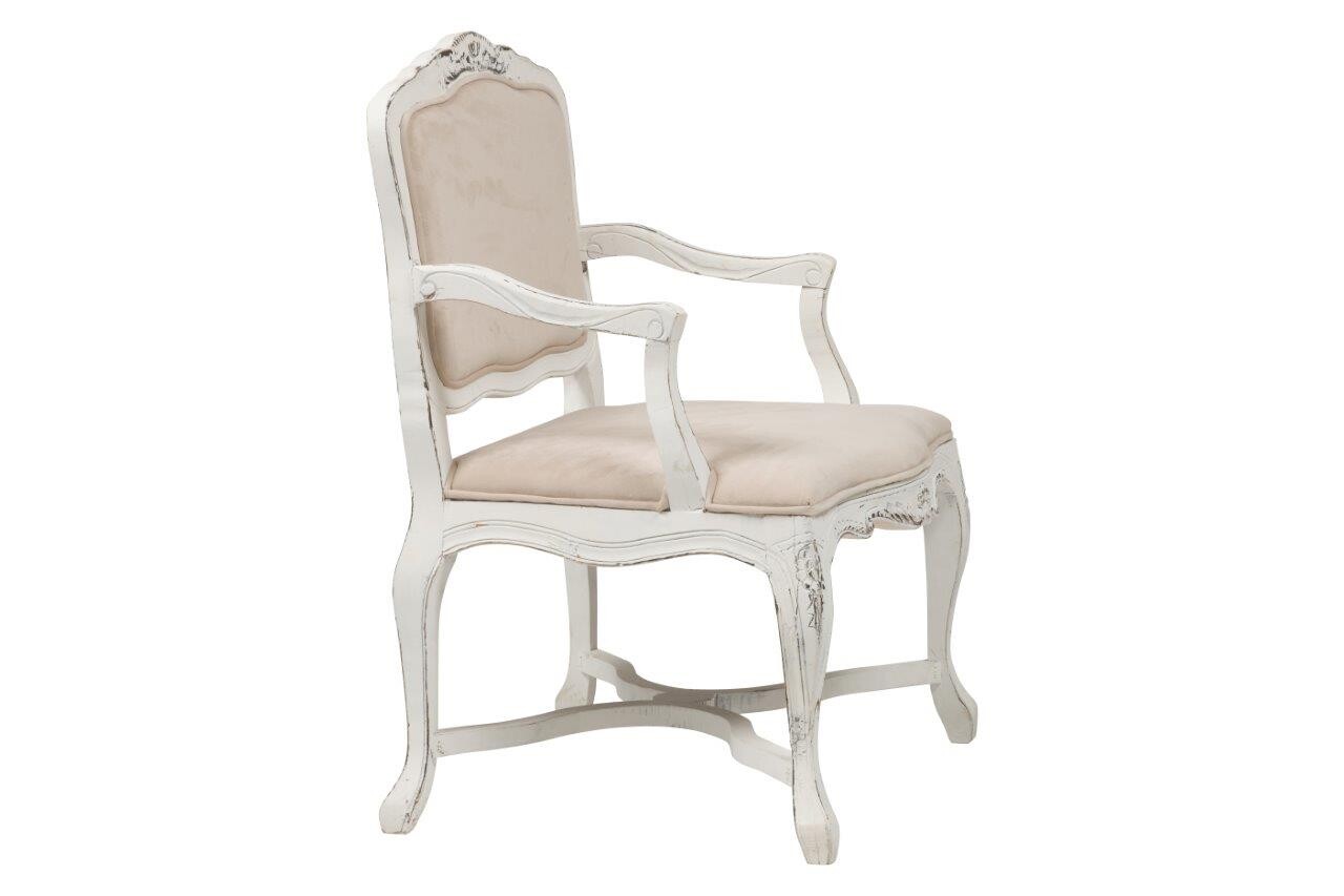 Кресло с деревянными подлокотниками бежевое Fabio - изображение 4