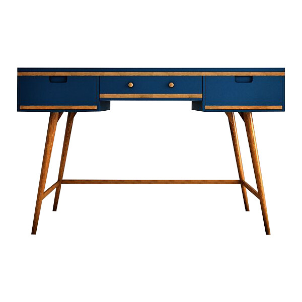 Письменный стол с ящиками деревянный синий Travel