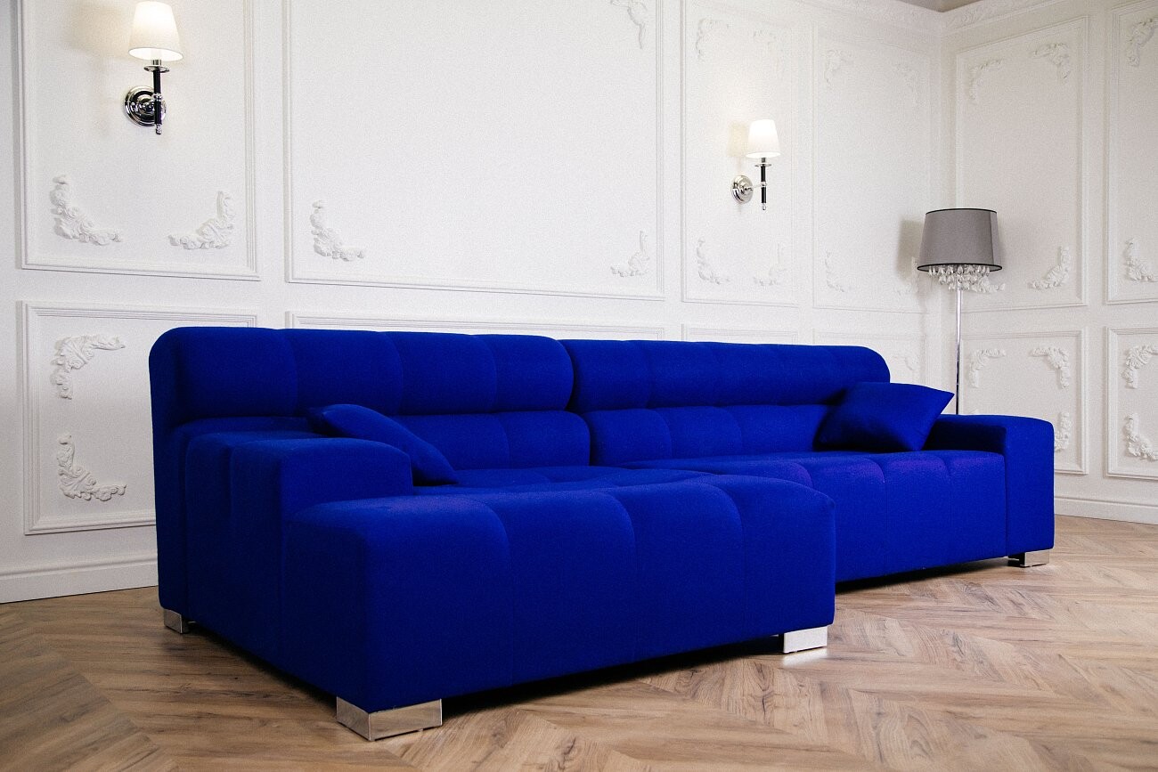 Диван Tufty-Time Sofa угловой модульный синий - изображение 7