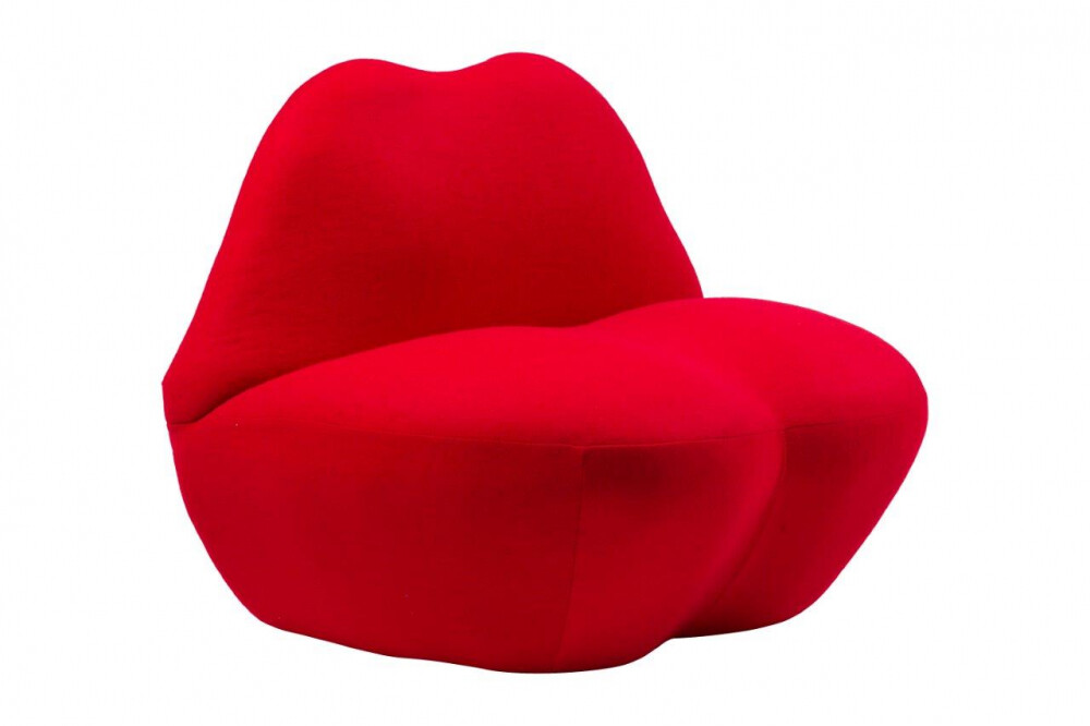 Кресло мягкое красное "Губы" Heller Kiss