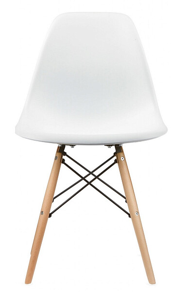 Стул белый с деревянными ножками Eames style - изображение 1