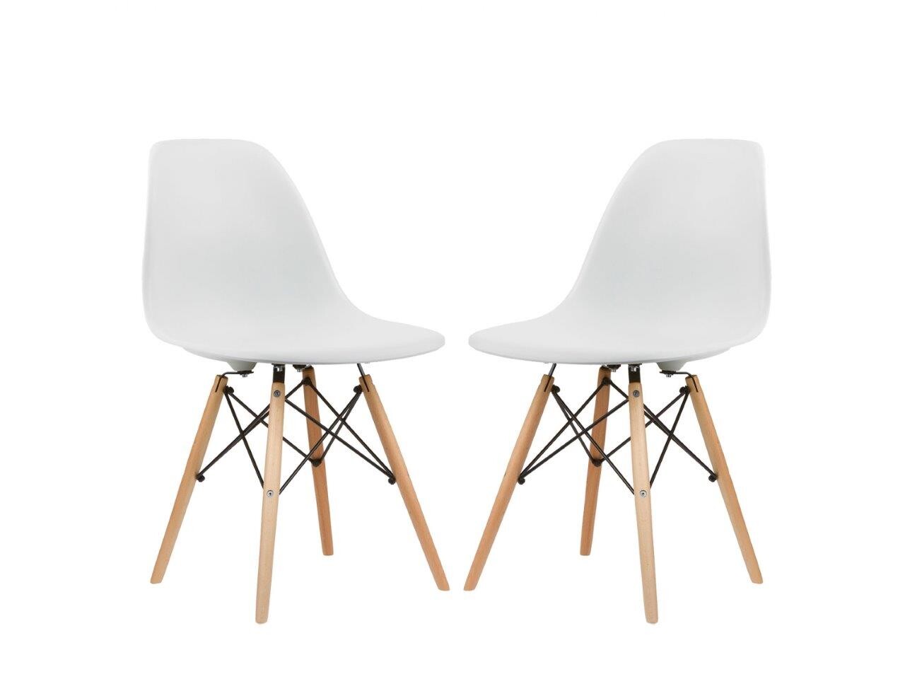 Стул белый с деревянными ножками Eames style - изображение 2