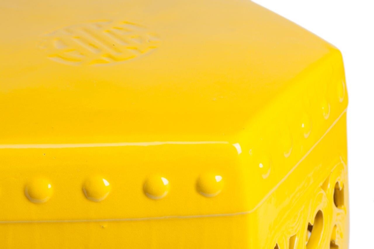 Табурет круглый керамический желтый Design Stool Yellow - изображение 2