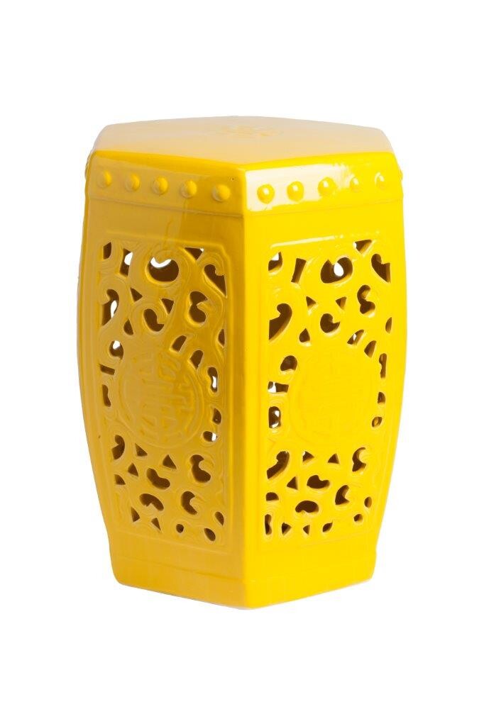 Табурет круглый керамический желтый Design Stool Yellow - изображение 3