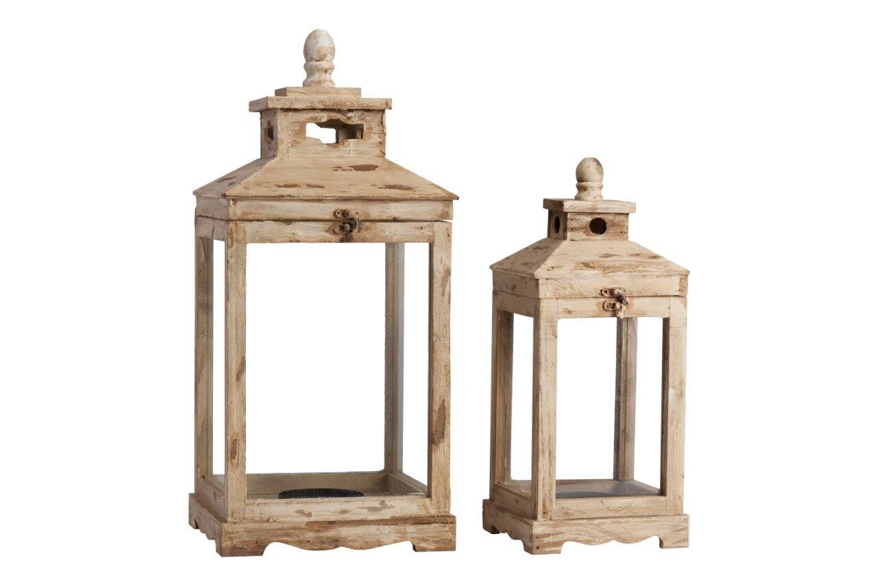 Подсвечник-фонарь деревянный бежевый Gossamer Piccolo - изображение 5