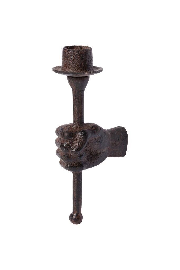 Подсвечник настенный бронзовый "Рука с факелом" Estafette - изображение 2