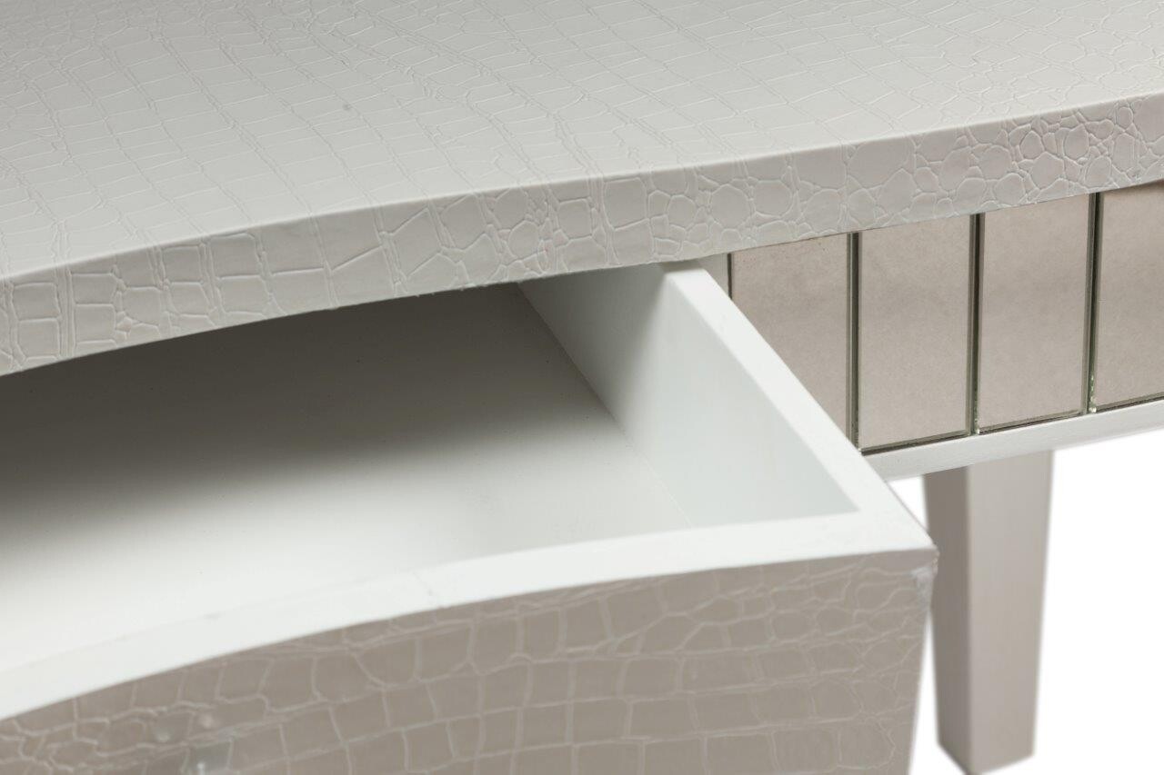 Туалетный столик с ящиком белый, зеркальный Rosemary - изображение 2