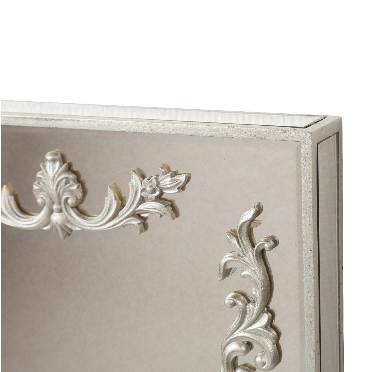 Зеркало прямоугольное настенное серое Anemone - изображение 2