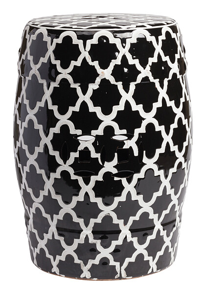 Табурет круглый керамический черный Istanbul Stool Black - изображение 1