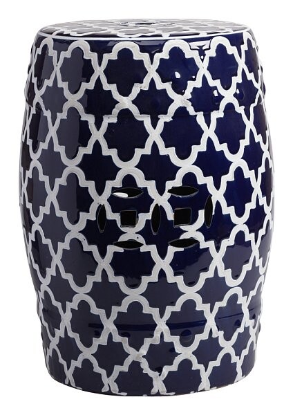 Табурет круглый керамический синий Istanbul Stool Dark Blue - изображение 1