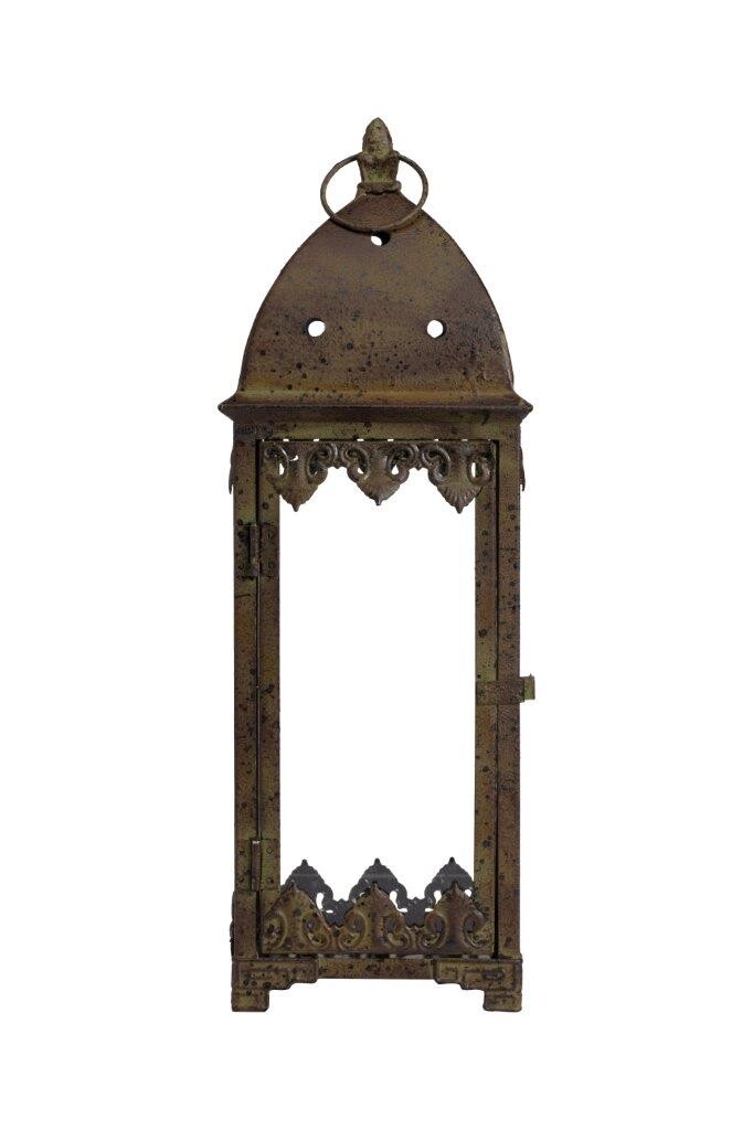 Подсвечник-фонарь металлический коричневый Shanghai Media - изображение 3