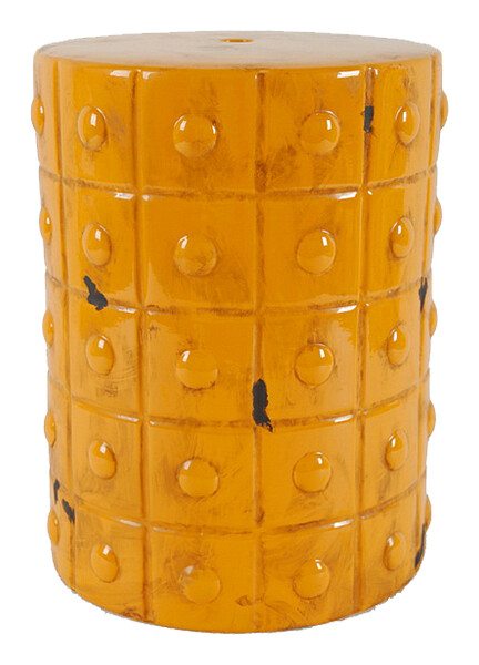 Табурет круглый керамический оранжевый Mustard Stool Orange - изображение 1