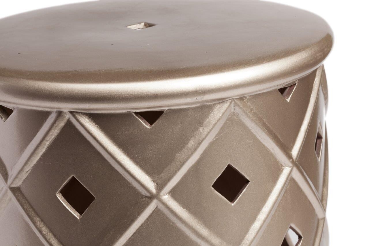 Табурет круглый керамический серебро Garden Stool Fantastic - изображение 2