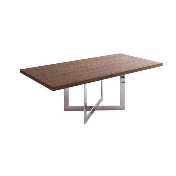 Обеденный стол деревянный прямоугольный темный орех 220 см 8368