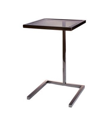 Прикроватный столик черный с серым на металлической ножке Simple A
