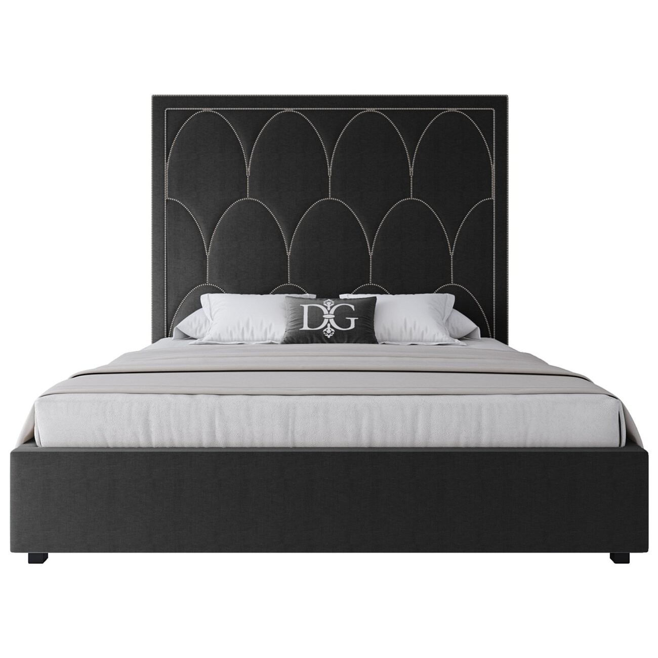 Кровать двуспальная 180х200 черная Petals Queen - изображение 2