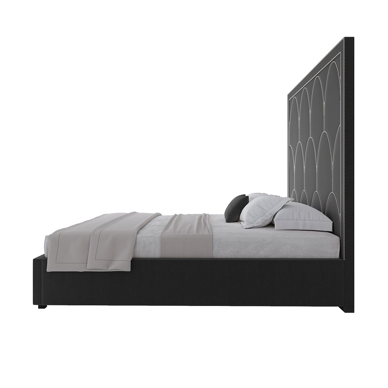 Кровать двуспальная 180х200 черная Petals Queen - изображение 3