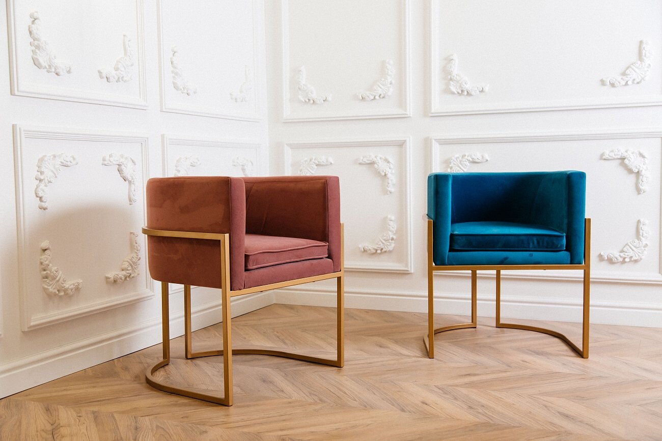 Кресло дизайнерское полукруглое розовое Julius - изображение 5